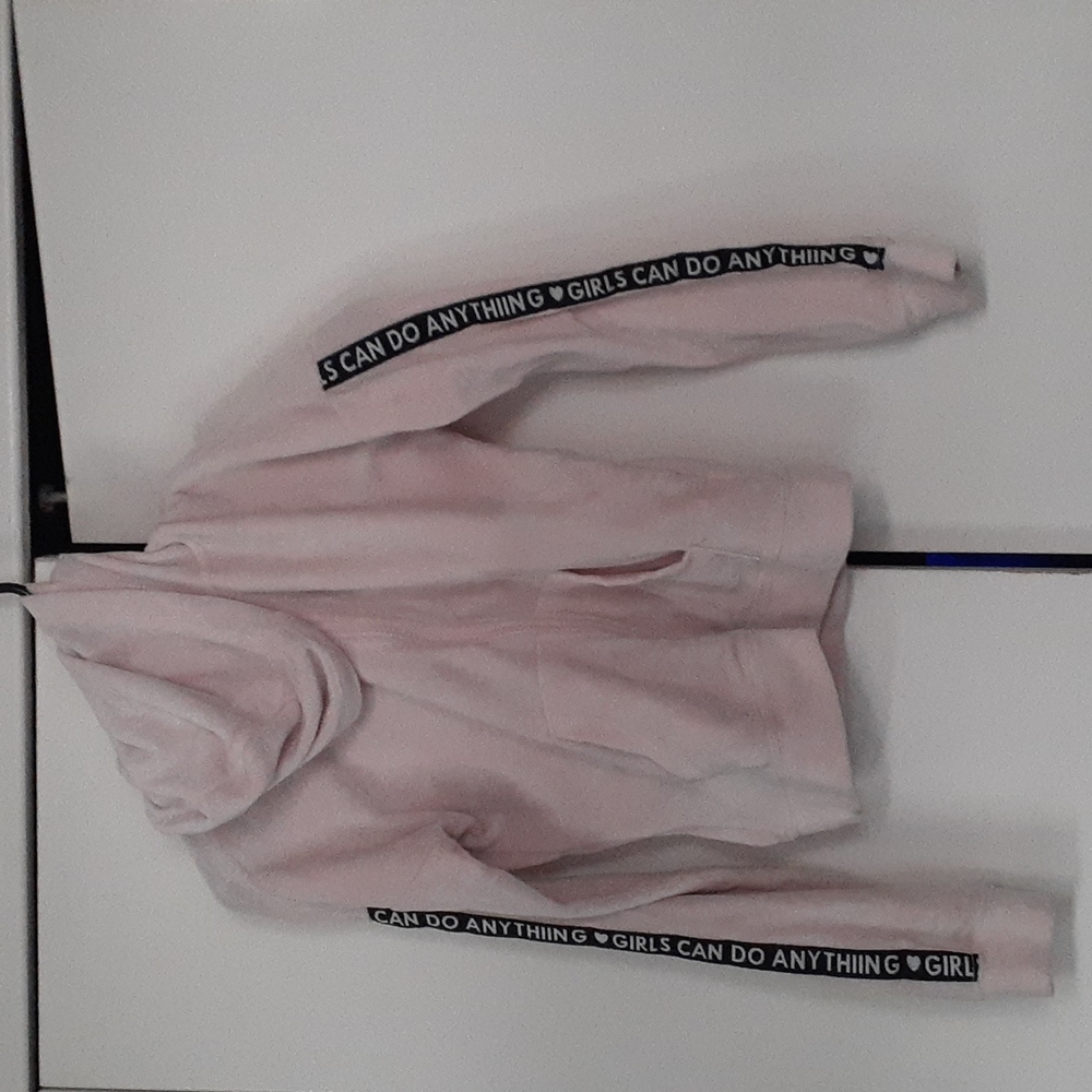 Ideology girls sz M pink soft hooded jacket minor spots on jacket